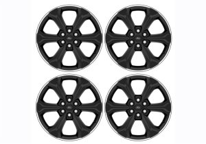 Ford F-150 Wheel Kit - Ford Racing - Gloss Black Finish, 22 in. x 9.5 in., Offset 44mm - Black w/Machined Face - `15-`23